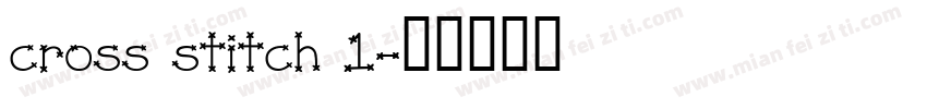 cross stitch 1字体转换